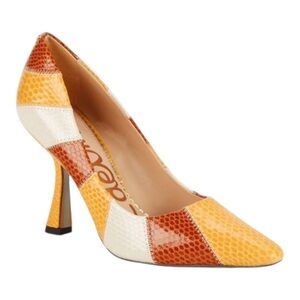 LN Sam Edelman Toni Snakeskin Embossed Colorblock Pumps Heels - 9